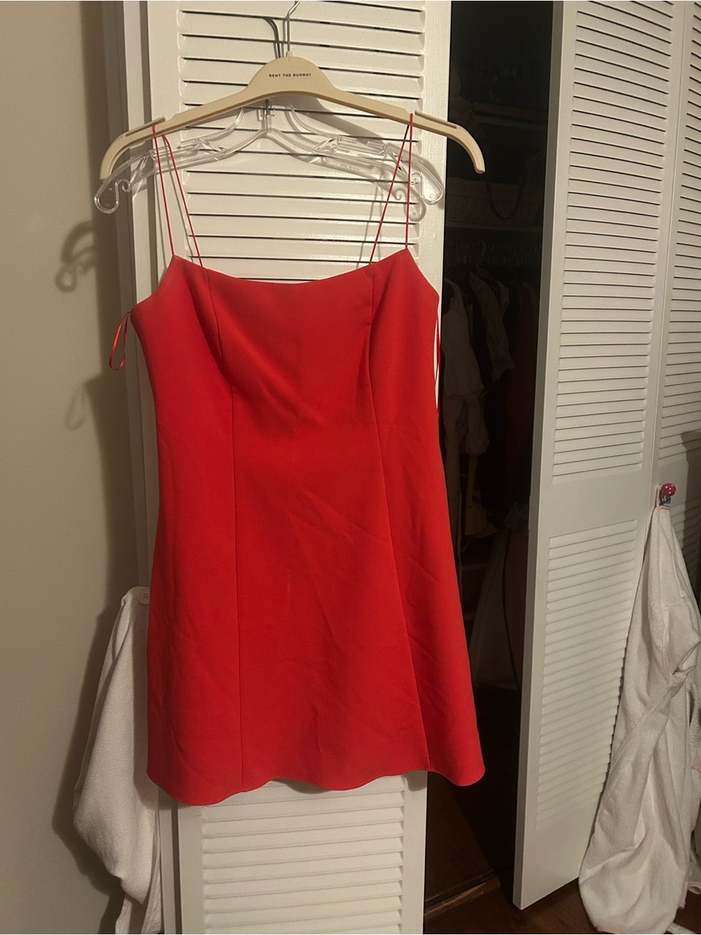 Lively Red Spaghetti-Strap Mini Dress
